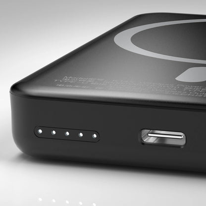 Zunanja baterija brezžična Dudao K14S, 5000mAh, 10W, PD + QI, 1 x QI - 1 x USB-C, črna