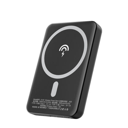 Zunanja baterija brezžična Dudao K14S, 5000mAh, 10W, PD + QI, 1 x QI - 1 x USB-C, črna