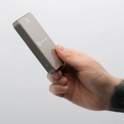 Zunanja baterija Wireless Forcell F5K8, 5000mAh, 15W, PD + FQI, 1 x QI - 1 x USB-C, Zlata