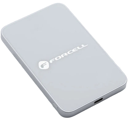 Zunanja baterija Wireless Forcell F5K8, 5000mAh, 15W, PD + FQI, 1 x QI - 1 x USB-C, Bela