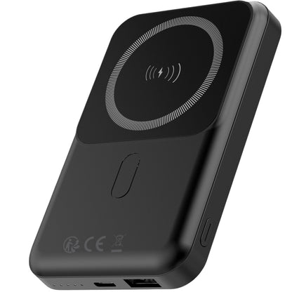 Forever MATB-100 Wireless External Battery, 10000mAh, 22.5W, QC + PD + FQI, 1 x QI - 1 x USB-A - 1 x USB-C, Black 