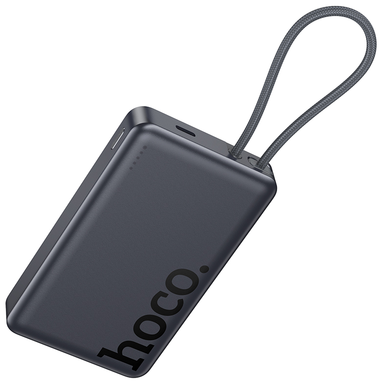 Brezžična zunanja baterija HOCO Q44, 10000mAh, 20W, PD + FQI, 1 x QI - 2 x USB-C, Siva