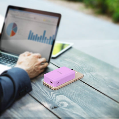 Tech-Protect PB12 LifeMag brezžična zunanja baterija, 20000 mAh, 20 W, QC + PD + FQI, 1 x QI - 1 x USB-A - 1 x USB-C, vijolična