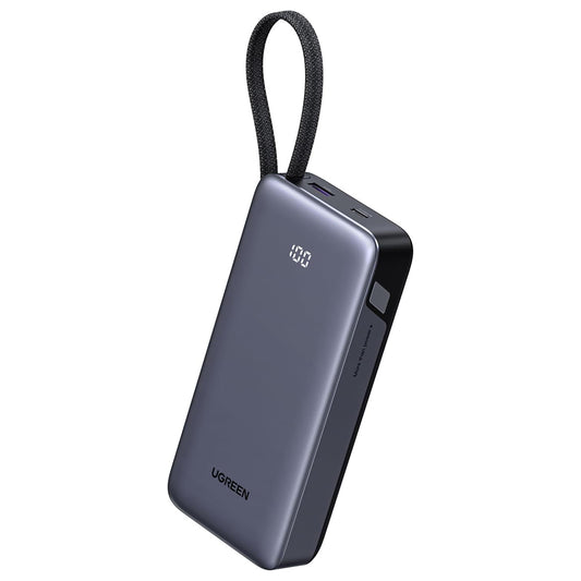 Zunanja baterija UGREEN PB536 (55988B), 20000mAh, 45W, QC + PD, 1 x USB-A - 2 x USB-C, Siva