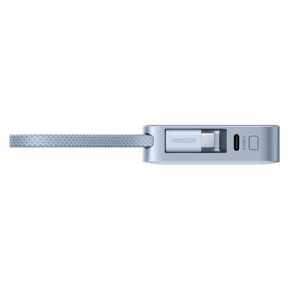 Brezžična zunanja baterija UGREEN MagFlow PB773 (65958), 10000mAh, 25W, PD + FQI, 1 x QI - 2 x USB-C, modra