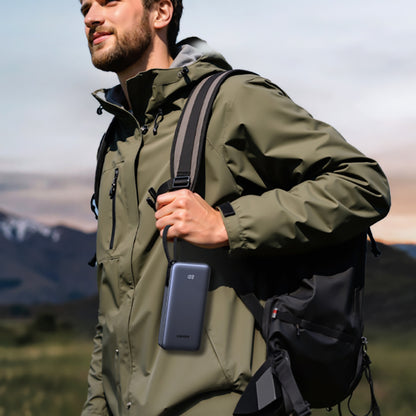 Zunanja baterija UGREEN PB536 (55988B), 20000mAh, 45W, QC + PD, 1 x USB-A - 2 x USB-C, Siva