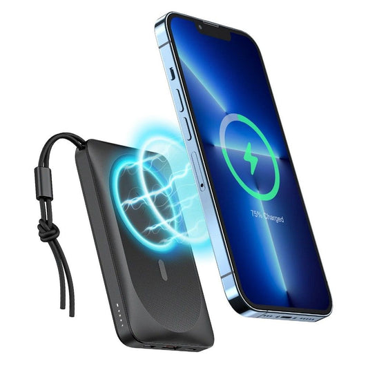 Zunanja brezžična baterija Veger VP1151 / W1151, 10000mAh, 22.5W, QC + PD + FQI, 1 x QI - 1 x USB-A - 1 x USB-C, Črna