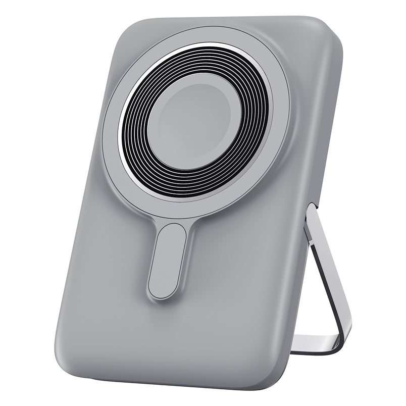 Zunanja brezžična baterija WiWu Wi-P018, 10000mAh, 20W, PD + FQI, 1 x QI - 1 x USB-C, Siva