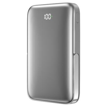 Zunanja brezžična baterija WiWu Wi-P018, 10000mAh, 20W, PD + FQI, 1 x QI - 1 x USB-C, Siva
