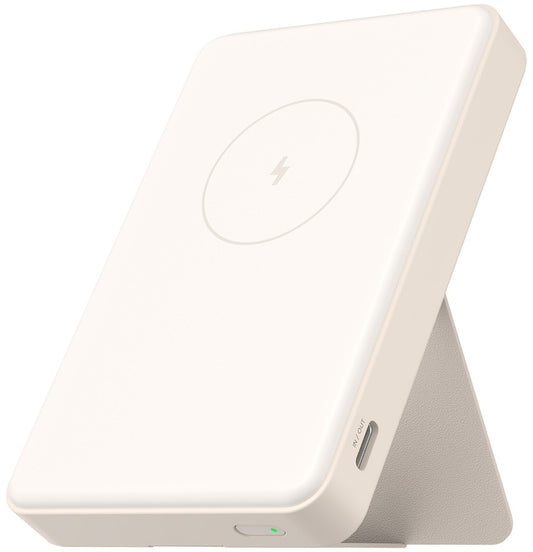 Brezžična zunanja baterija Xiaomi Mi Magnetic, 6000mAh, 15W, PD + FQI, 1 x QI - 1 x USB-C, Bež BHR9074GL
