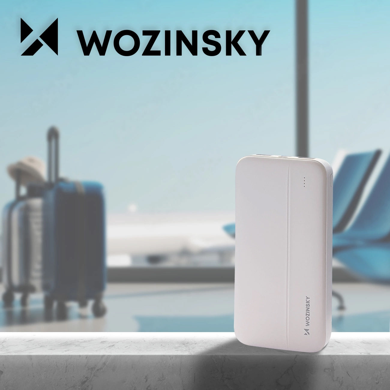External Battery WZK WPBWE1, 10000mAh, 10W, 2 x USB-A, White
