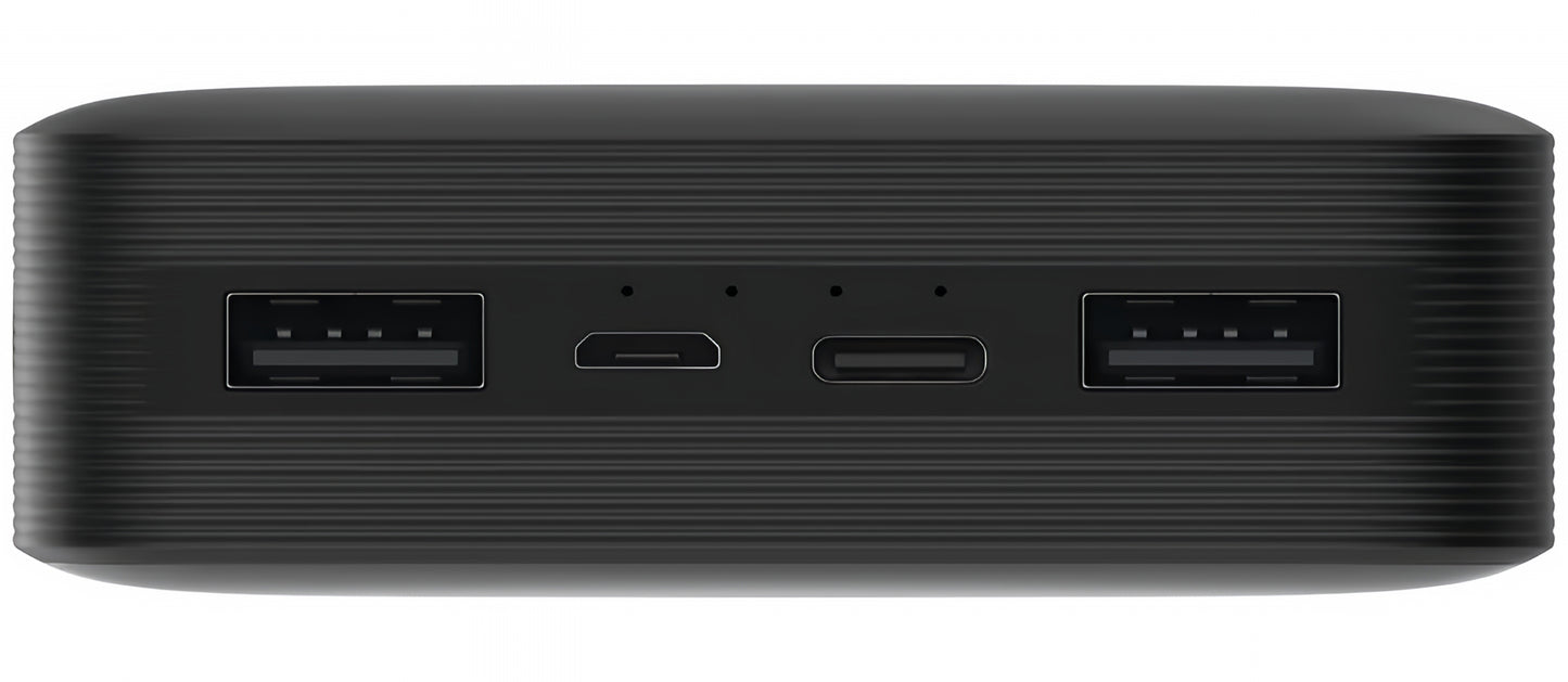 Zunanja baterija Xiaomi, 20000mAh, 18W, QC, 2 x USB-A, Črna PB200LZM