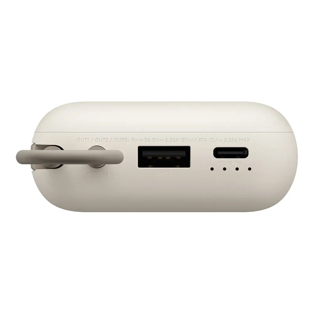 Zunanji baterijski polnilec Xiaomi Pocket, 10000mAh, 22,5W, QC + PD, 1 x USB-A - 2 x USB-C, bež BHR9072GL