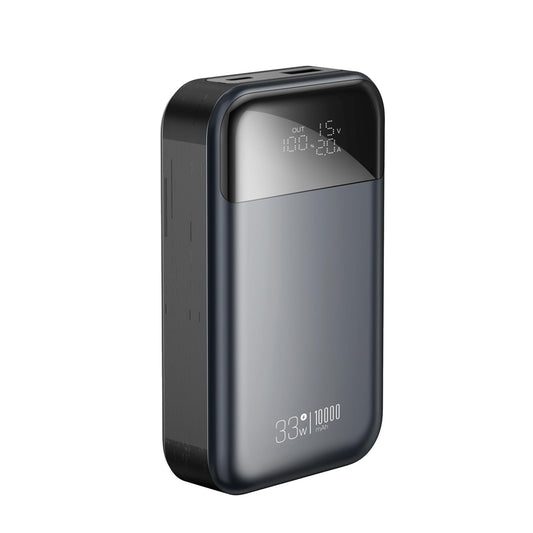 Zunanja baterija XO Design PR232, 10000mAh, 33W, QC + PD, 1 x USB-A - 1 x USB-C, Črna