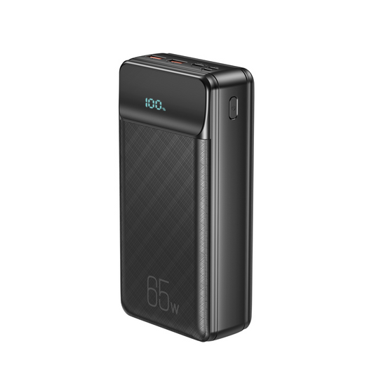 Zunanja baterija XO Design PR201, 30000mAh, 65W, QC + PD, 1 x USB-C - 2 x USB-A, Črna