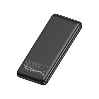 Zunanji akumulator XO Design PB308, 10000mAh, 22,5W, QC + PD, 1 x USB-A - 1 x USB-C, Črn