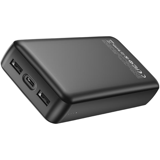 Zunanji baterijski polnilec XO Design PB313, 20000mAh, 10W, 2 x USB-A, črn