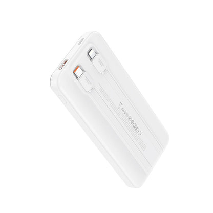 Zunanja baterija XO Design PR248, 10000mAh, 22.5W, QC + PD, 1 x Lightning - 1 x USB-A - 2 x USB-C, Bela