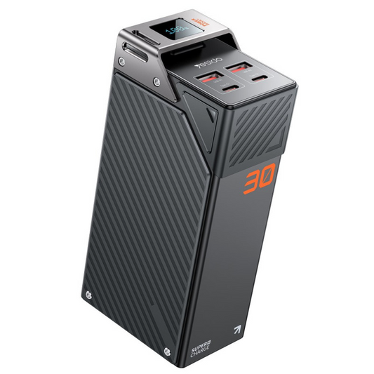 Zunanji akumulator Yesido YP62, 30000mAh, 22.5W, QC + PD, 2 x USB-A - 2 x USB-C, Črn