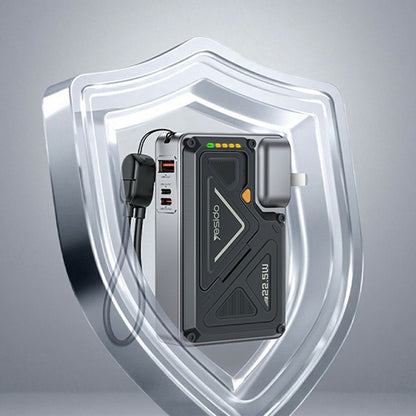 Zunanja baterija Yesido YP89, 10000mAh, 22.5W, QC + PD + FQI, 1 x Lightning - 1 x QI - 1 x USB-A - 1 x USB-C, Siva