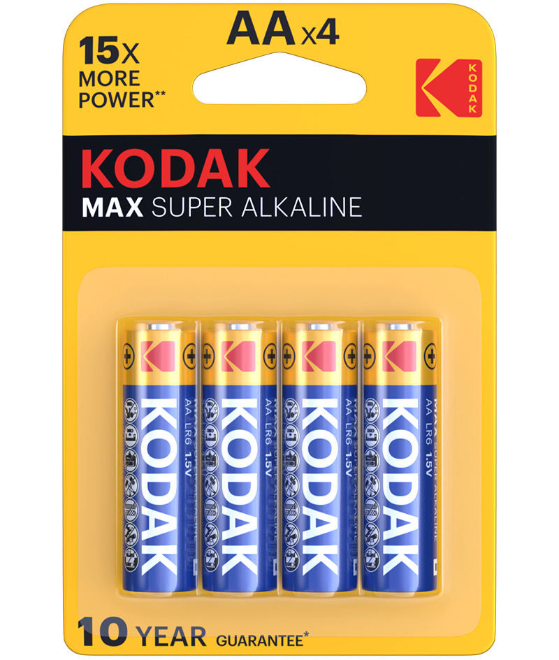 Baterija Kodak Max Alkaline, AA / LR6, Set 4 kosov EKSTD30952867P4
