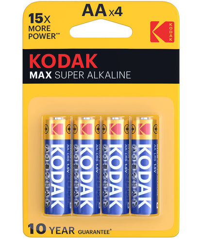 Baterija Kodak Max Alkaline, AA / LR6, Set 4 kosov EKSTD30952867P4