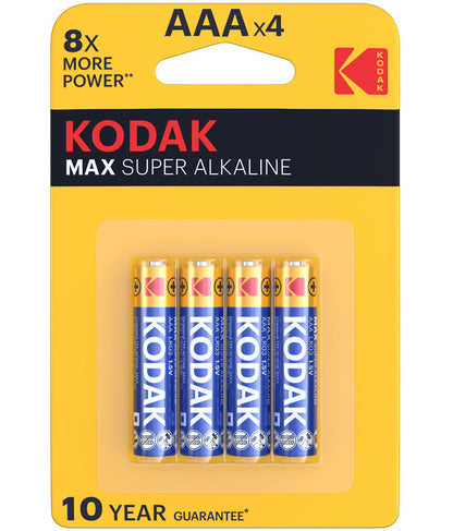 Baterija Kodak Max Alkaline, AAA / LR3, Set 4 kosov EKSTD30952812P4