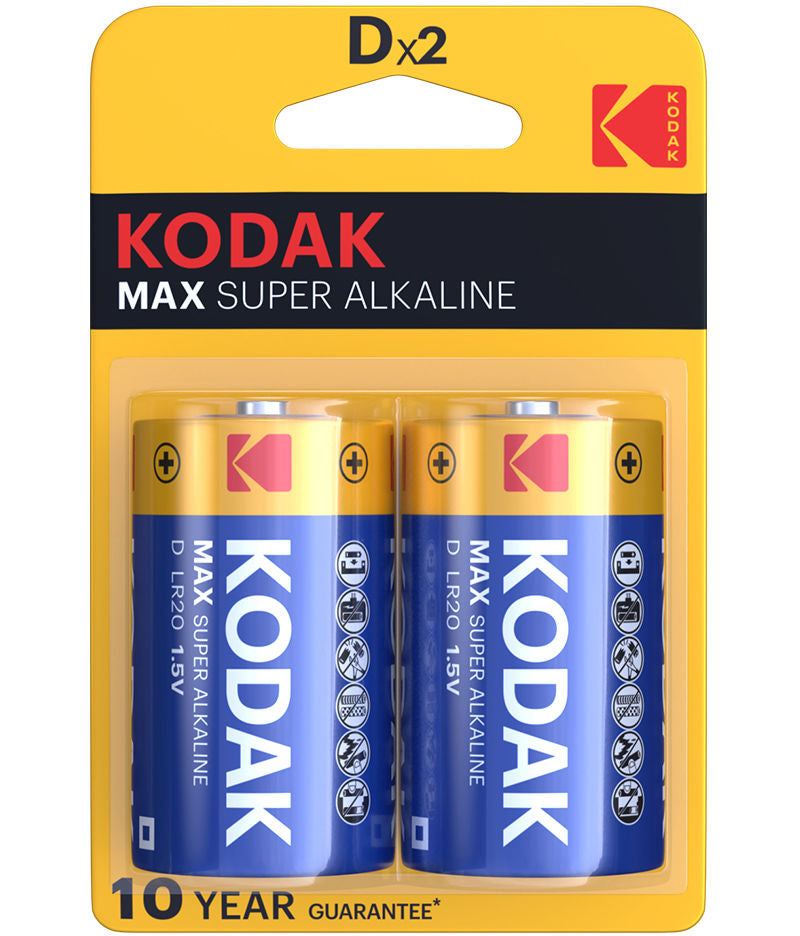 Baterija Kodak Max Alkaline, LR20, Set 2 kosa