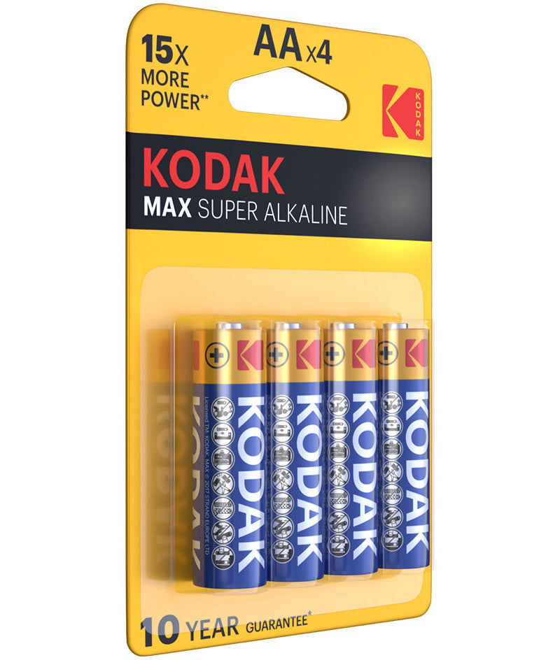 Baterija Kodak Max Alkaline, AA / LR6, Set 4 kosov EKSTD30952867P4