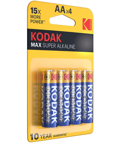 Baterija Kodak Max Alkaline, AA / LR6, Set 4 kosov EKSTD30952867P4
