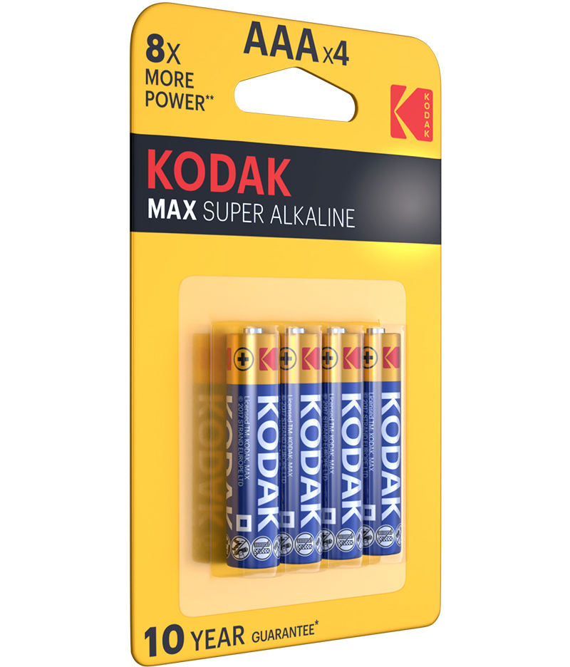Baterija Kodak Max Alkaline, AAA / LR3, Set 4 kosov EKSTD30952812P4