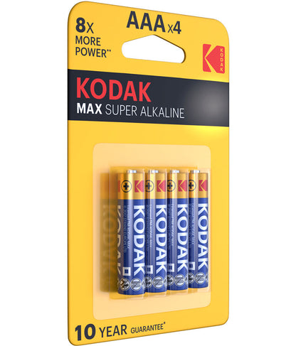 Baterija Kodak Max Alkaline, AAA / LR3, Set 4 kosov EKSTD30952812P4
