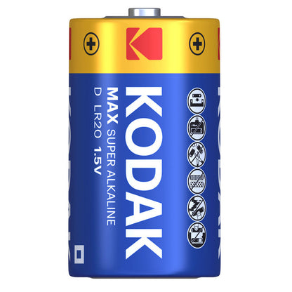 Baterija Kodak Max Alkaline, LR20, Set 2 kosa