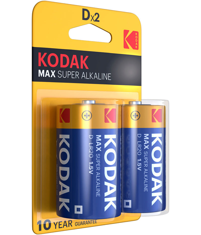 Baterija Kodak Max Alkaline, LR20, Set 2 kosa