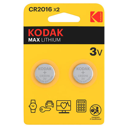 Baterija Kodak Max Lithium, CR2016, komplet 2 kosa