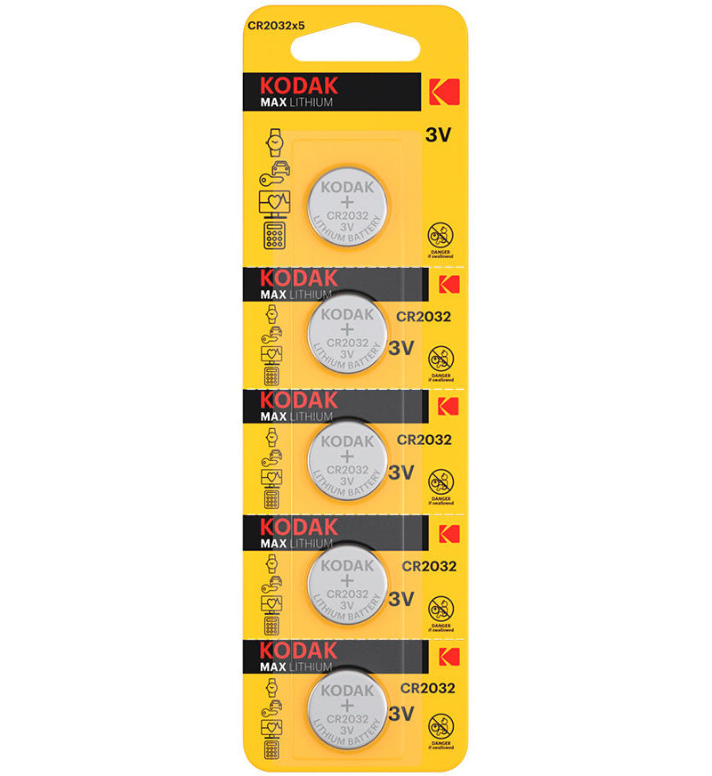 Baterija Kodak Max Lithium, CR2032, komplet 5 kosov