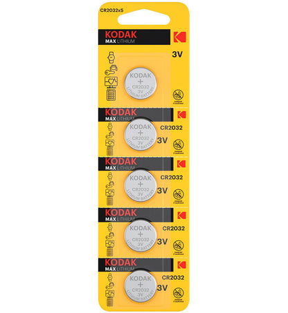 Baterija Kodak Max Lithium, CR2032, komplet 5 kosov