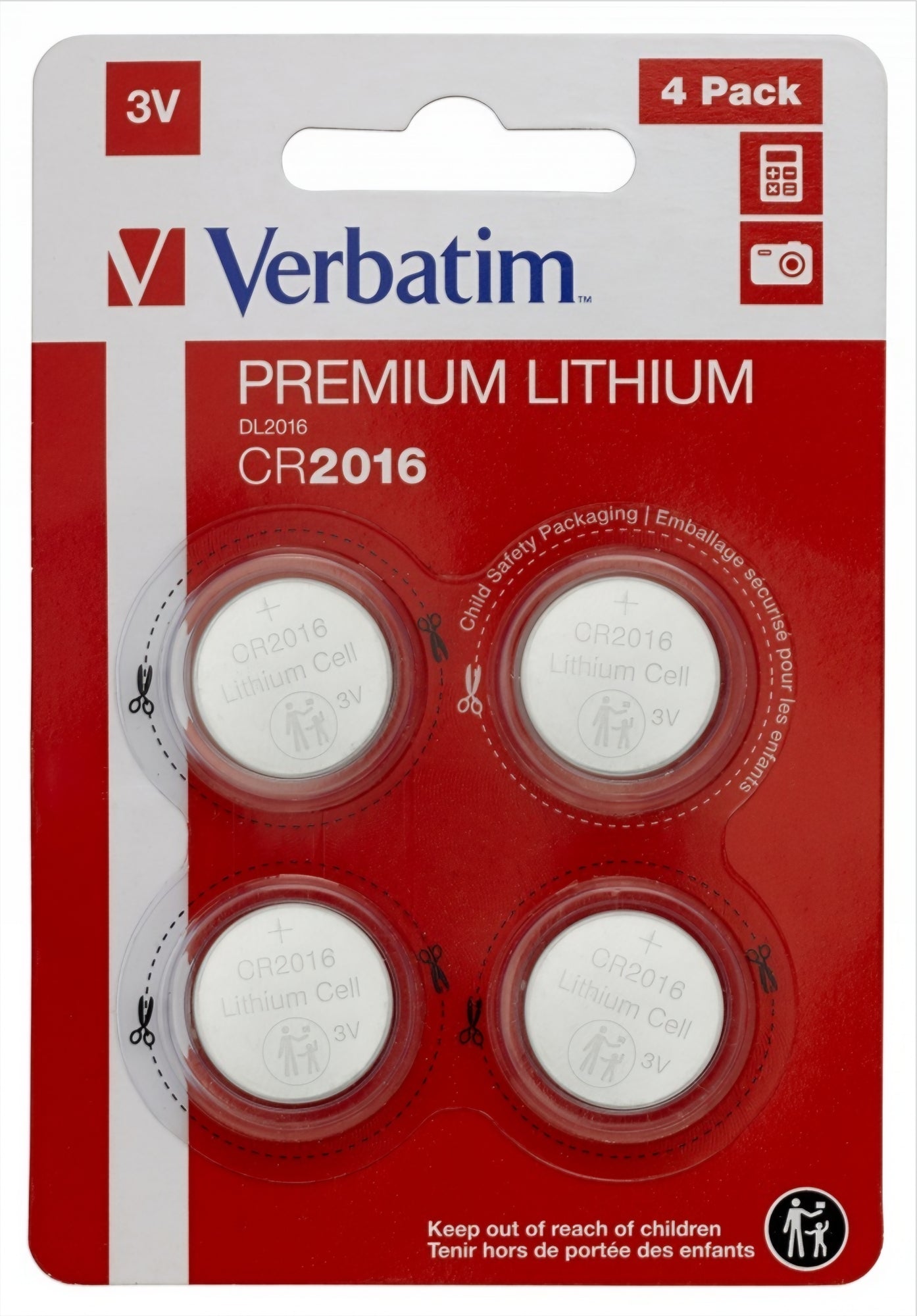 Baterija Verbatim Premium, CR2016, komplet 4 kosa 49531