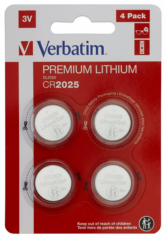 Baterija Verbatim Premium, CR2025, komplet 4 kosi 49532