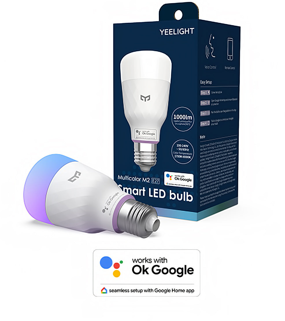 LED bulb Yeelight M2, Wi-Fi, E27, 8W, 1700K - 6500K, 1000lm, Multicolor YLDP001-A YLDP001-A 
