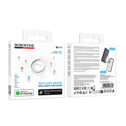 Borofone BC110 Find Dual Tracker za iOS / Android serijo, bela