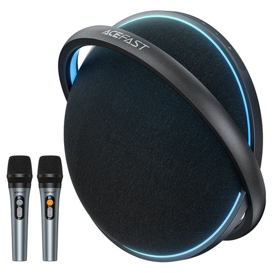 Bluetooth zvočnik Acefast Karaoke K5 Max, 350W, TWS, RGB, vodoodporen, črn
