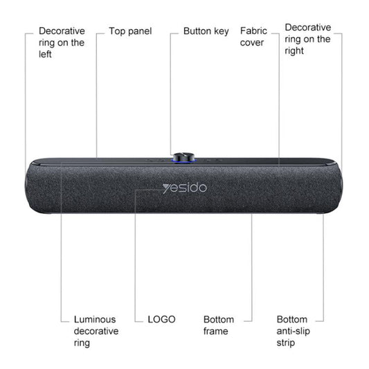 Bluetooth zvočnik Yesido YSW42, 20W, črn