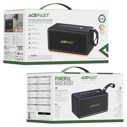 Prenosni Bluetooth zvočnik Acefast K3 Max, 80W, RGB, vodoodporen, črn
