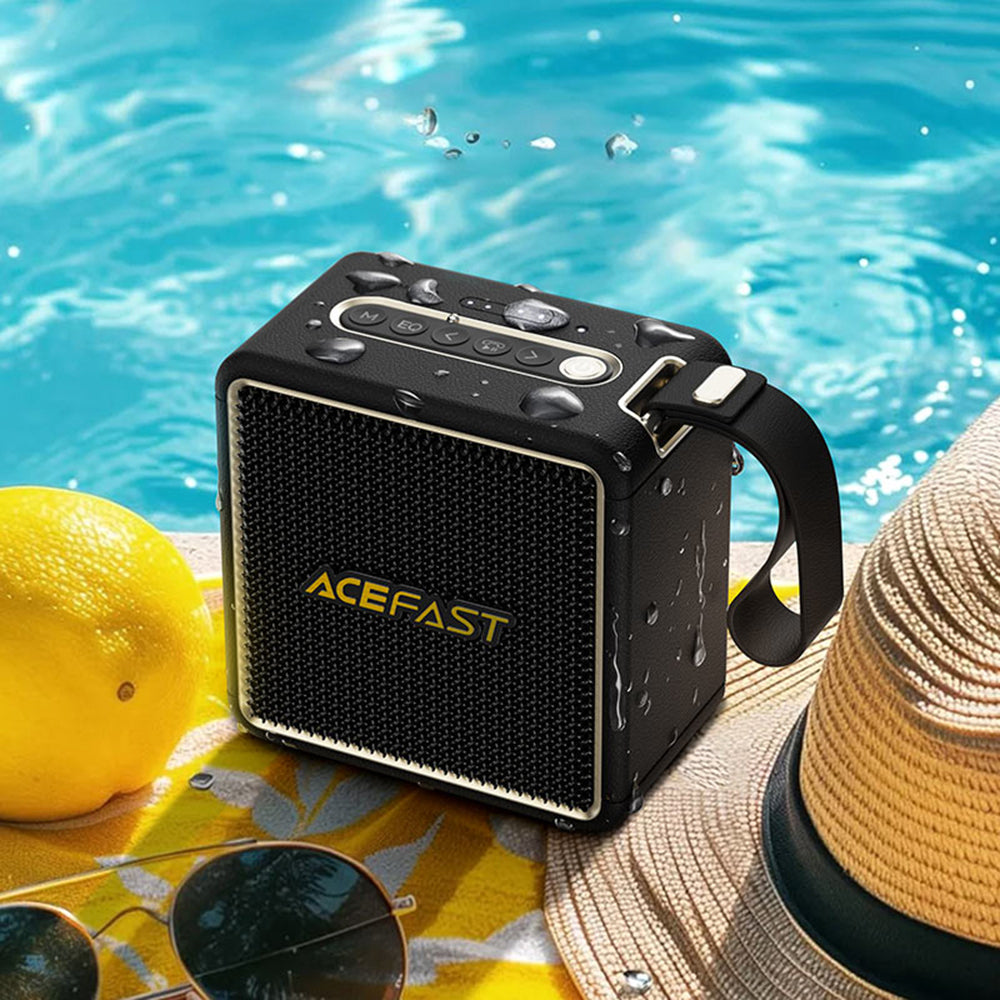 Acefast K3 Nano Portable Bluetooth Speaker, 1 x 30W - 1 x 16W, RGB, Waterproof, Black