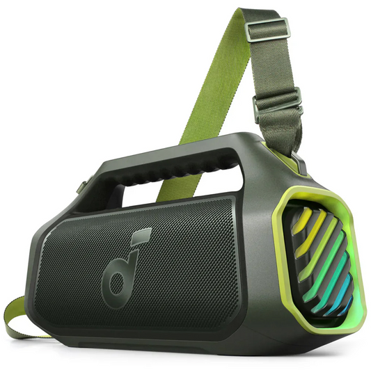 Prenosni Bluetooth zvočnik Anker SoundCore Boom 2 Plus, 140W, TWS, RGB, vodoodporen, zelen, ponovno zapakiran A3134061