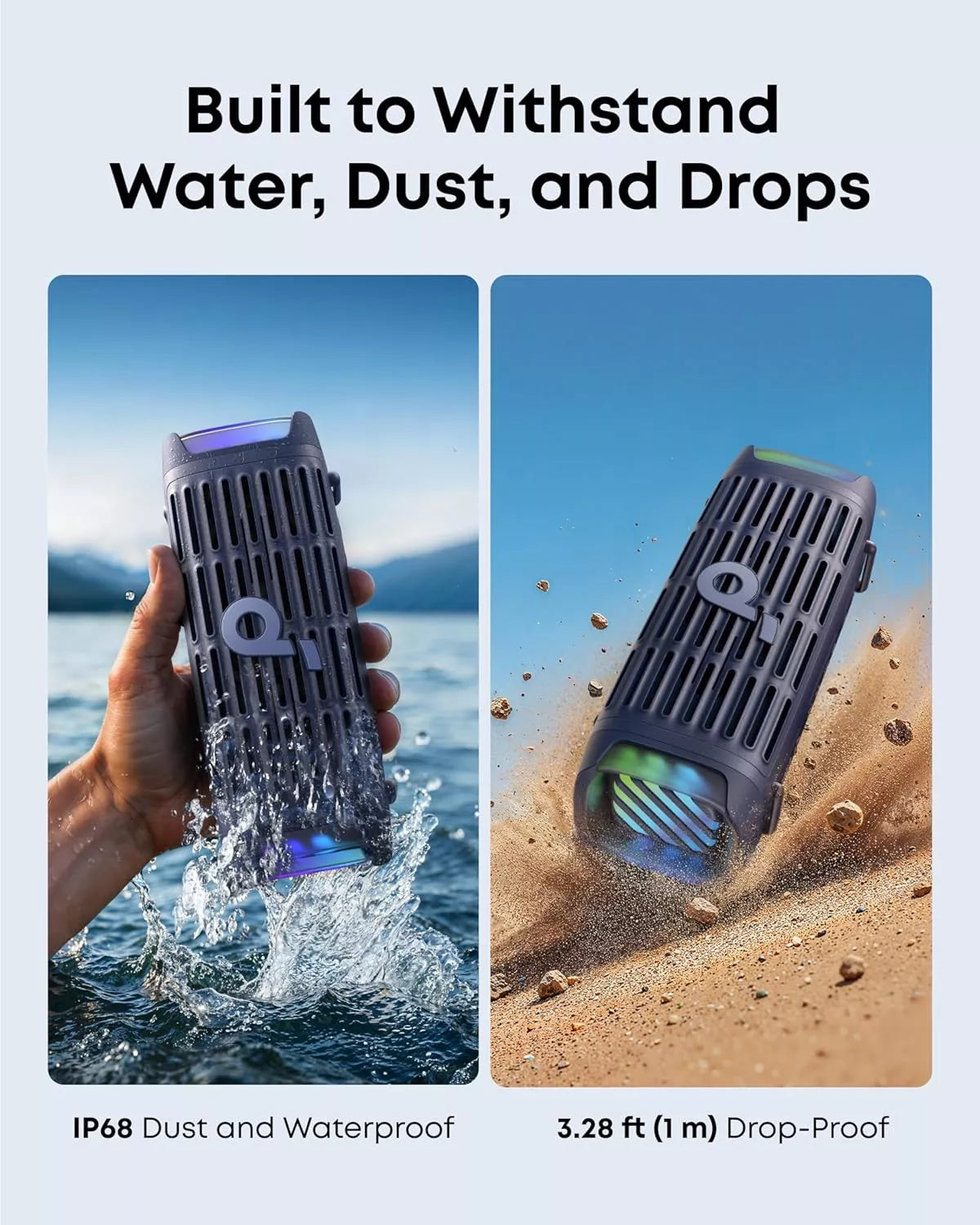 Prenosni Bluetooth zvočnik Anker SoundCore Boom 3i, 50W, RGB, vodoodporen, modra D5100030