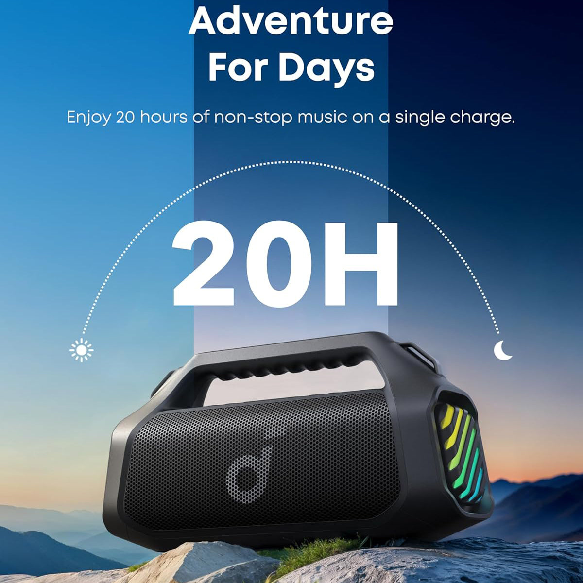 Prenosni Bluetooth zvočnik Anker SoundCore Boom 2 Pro, 140W, TWS, RGB, Vodoodporen, Črn A3134A11