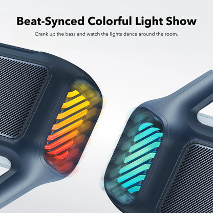 Prenosni Bluetooth zvočnik Anker SoundCore Boom 2, 80W, TWS, RGB, vodoodporen, modra A3138031