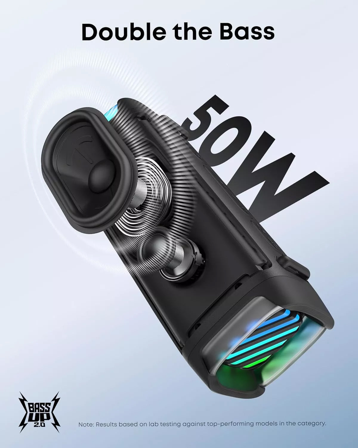 Prenosni Bluetooth zvočnik Anker SoundCore Boom 3i, 50W, RGB, vodoodporen, črn D5100010